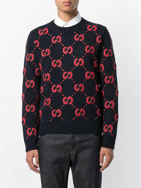 gucci black jumper|gucci sweater black and red.